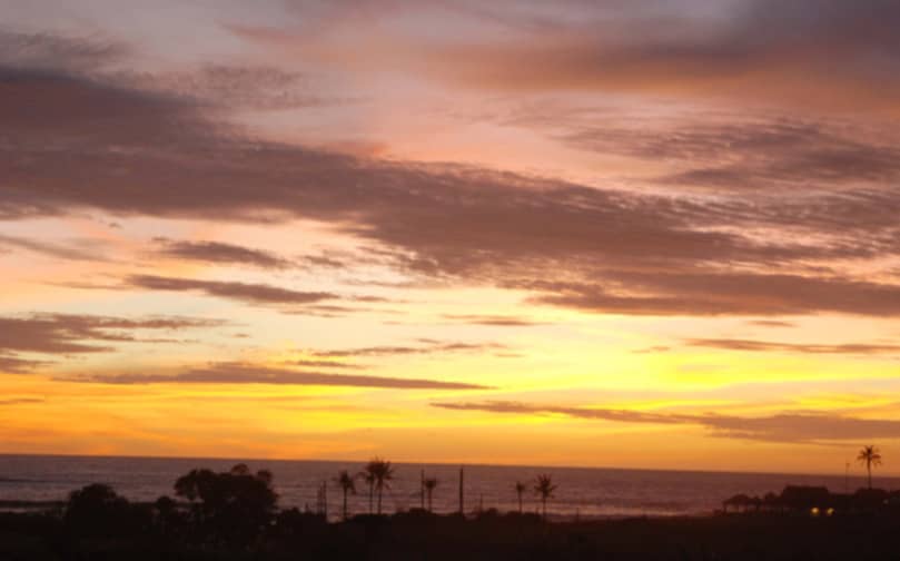 A beautiful sunset in Canggu, Bali.
